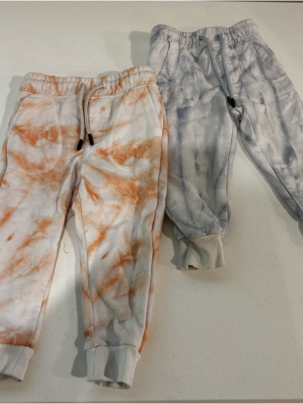 Kids Tie-Dye Jogger Pants - Orange and Blue